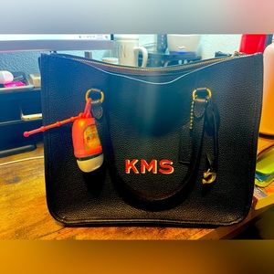 Coach Black Pebbled Leather Tote